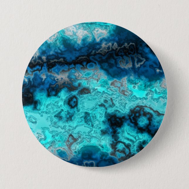 Blue Agate Pinback Button (Front)