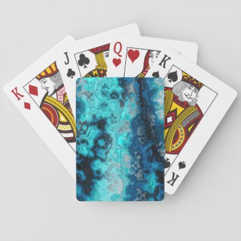 Blue Agate Playing Cards by DeepFlux at Zazzle