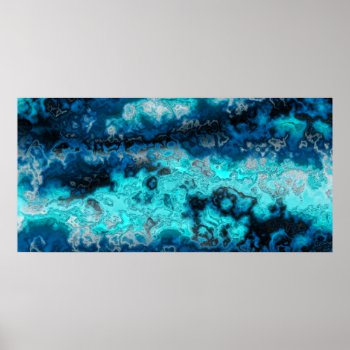 Blue Agate Poster by DeepFlux at Zazzle