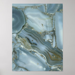 Blue agate poster