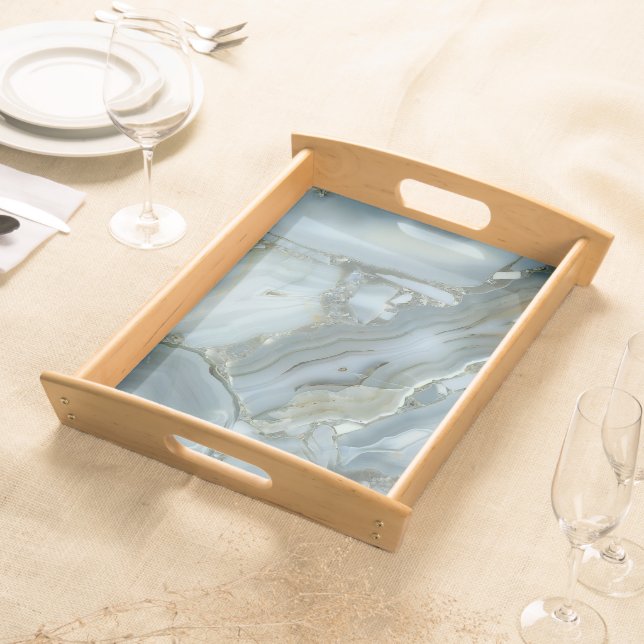 Blue agate  serving tray (Front)