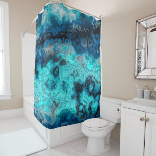 Blue Agate Shower Curtain