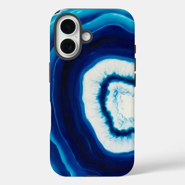 Blue Agate Slice | Abstract Case-Mate iPhone Case (Back)
