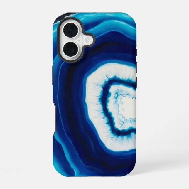 Blue Agate Slice | Abstract Iphone Case (Back)