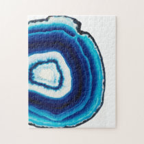 Blue Agate Slice | Custom Jigsaw Puzzle Blue Agate Slice | Custom Jigsaw Puzzle