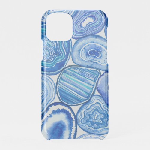 Blue agate slices iPhone 11 pro case