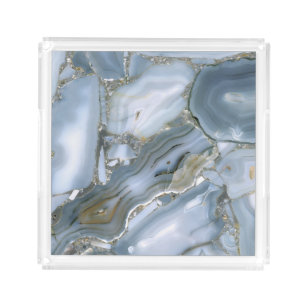 Blue Agate Square Vanity Tray