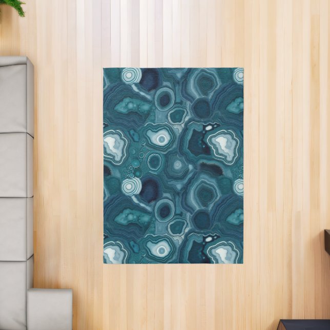 Blue Agate Stone Pattern Rug (Insitu (Indoor 2))