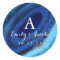 Blue Agate Wedding Monogram