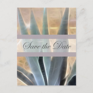 Blue Agave 1 Glow Save the Date Wedding Announcement Postcard