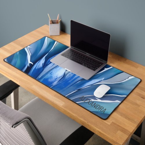 Blue Agave Abstract Desk Mat