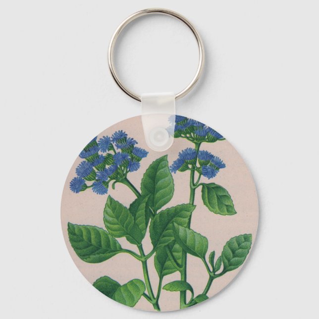 blue ageratum keychain (Front)