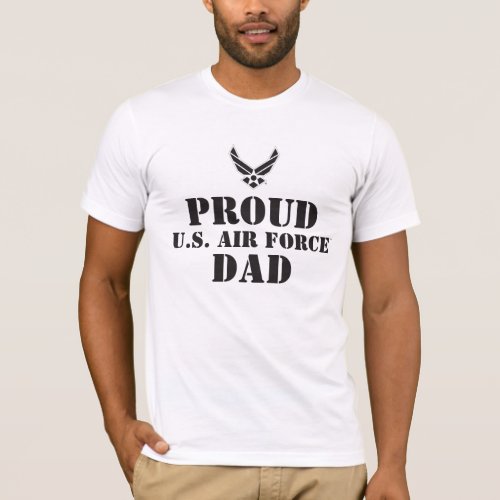 Blue Air Force Logo  Name with Outline T_Shirt