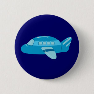 Blue Airplane Button