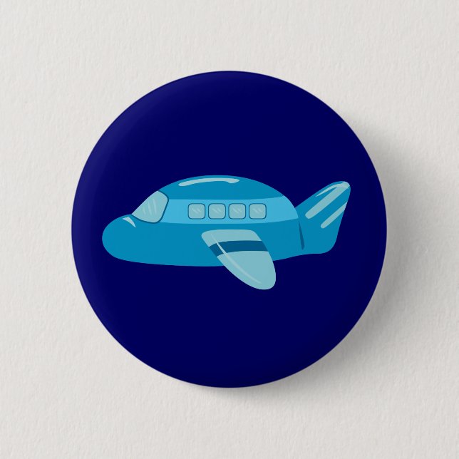 Blue Airplane Button (Front)