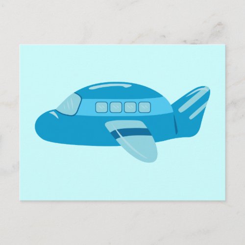 Blue Airplane Postcard