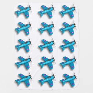 Blue Airplanes Baby Blanket