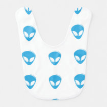 Blue Alien Baby Bib