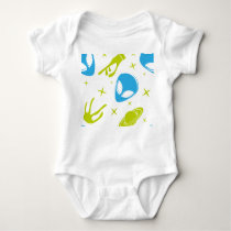 Blue Alien Baby Bodysuit
