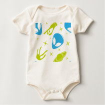 Blue Alien Baby Bodysuit