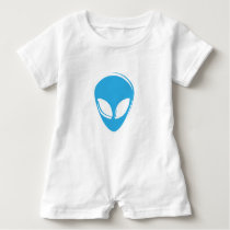 Blue Alien Baby Romper