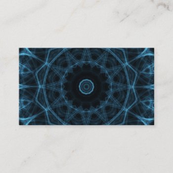 Blue Alien Kaleidoscope Business Card by WavingFlames at Zazzle