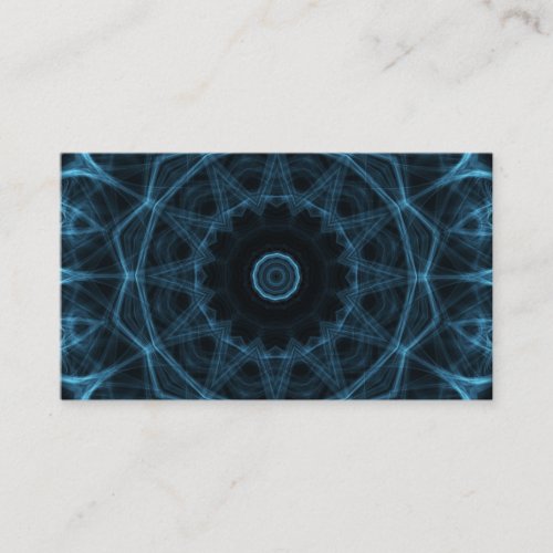 blue alien kaleidoscope business card