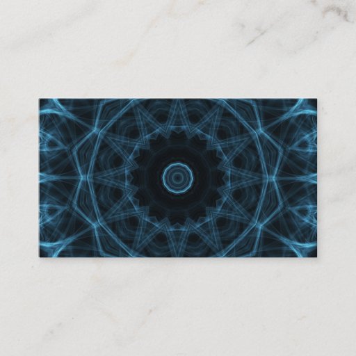 Customizable blue alien kaleidoscope business card
