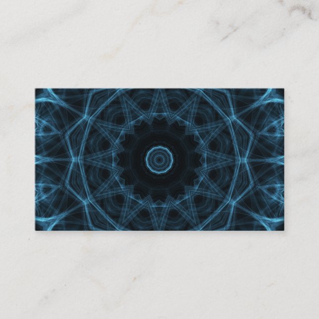 blue alien kaleidoscope business card (Front)