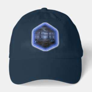 Blue Alien Landscape With Mandelbrot Hat
