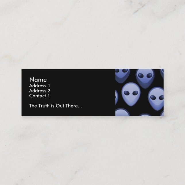 Blue Aliens Personal Profile Cards (Front)