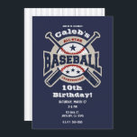 Blue All Star Sport Baseball Birthday Party Invitation<br><div class="desc">Customize for any event</div>