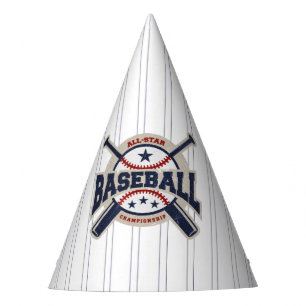 Blue All Star Sport Baseball Birthday Party Party Hat