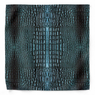 Blue Alligator Leather Bandana