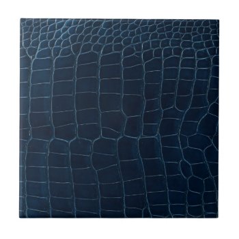 Blue Alligator Skin Tile by thatcrazyredhead at Zazzle