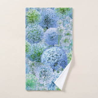 Blue Alliums Hand Towel
