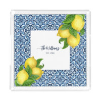 Blue Amalfi Italian ornate tiles and lemons custom