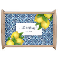 Blue Amalfi Italian ornate tiles and lemons custom