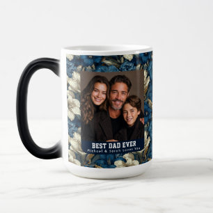 Blue Amaryllis Print Father To Be Birthday Color Morph Mug