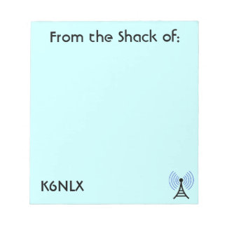 Blue Amateur Radio Call Sign Notepad