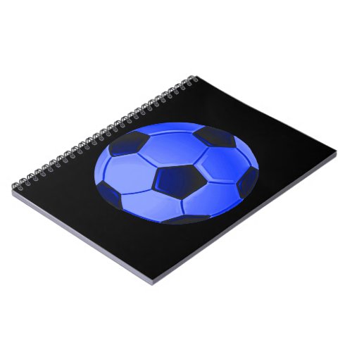 Blue American Soccer or Association Football Notebook