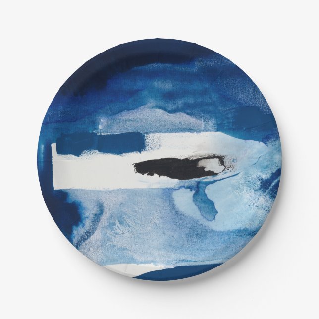 Blue Amore II Paper Plates (Front)