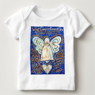 Blue &amp; Gold Cancer Angel - Large Baby T-Shirt