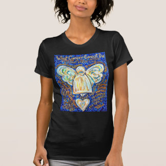 Blue &amp; Gold Cancer Angel - Large T-Shirt