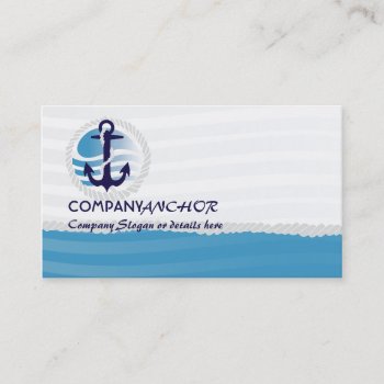 Blue Anchor Business Cards by chandraws at Zazzle