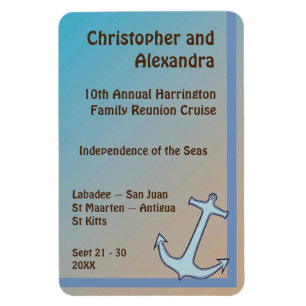 Blue Anchor Coastal Colors Stateroom Door Marker Magnet