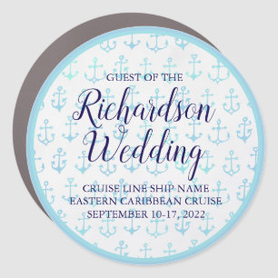 Blue Anchor Guest Of Wedding Cruise Door Magnet