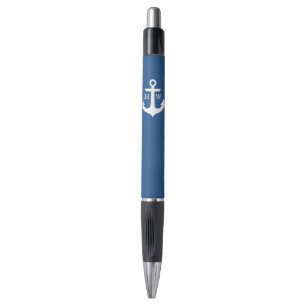 Blue Anchor Monogrammed Pen