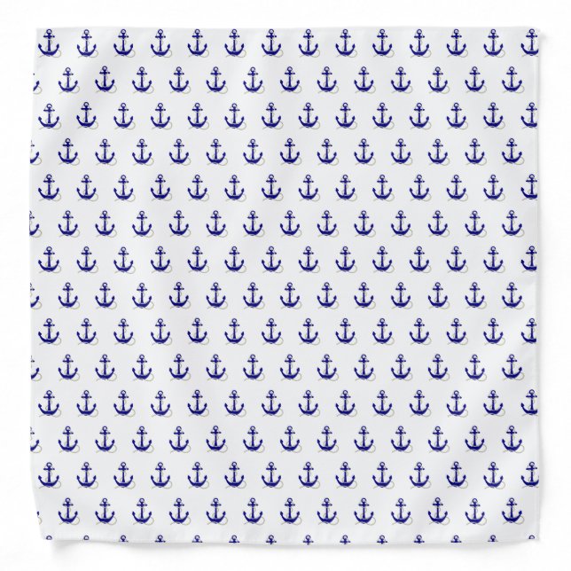 Blue anchor nautical sailors bandana (Front)