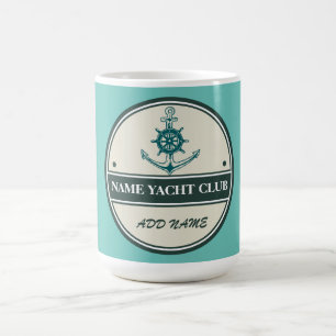Blue Anchor Nautical Welcome yacht sailing Boat  Coffee Mug